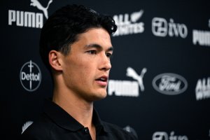 SAN DIEGO, CALIFORNIA - JUNE 12: Elijah Just #11 of New Zealand speaks to the media during the training and press conference of New Zealand one day ahead of the FIFA World Cup 2026 Group G match between Iran and New Zealand at Torero Stadium on June 12, 2026 in San Diego, California. (Photo by Orlando Ramirez/Getty Images)