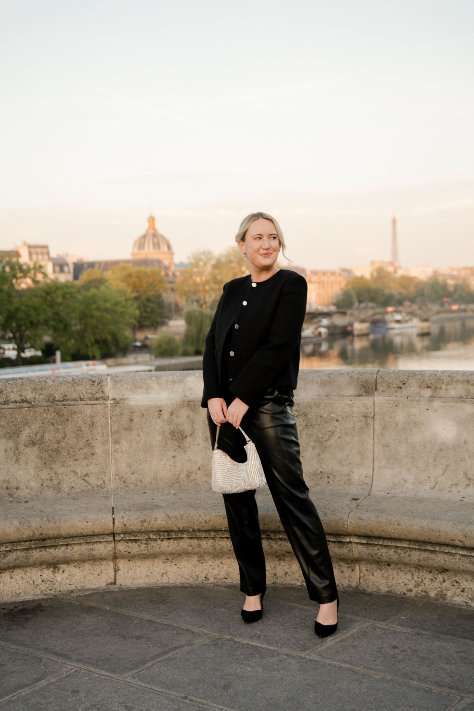 Fall Date Night Outfit featuring Faux Leather Pants