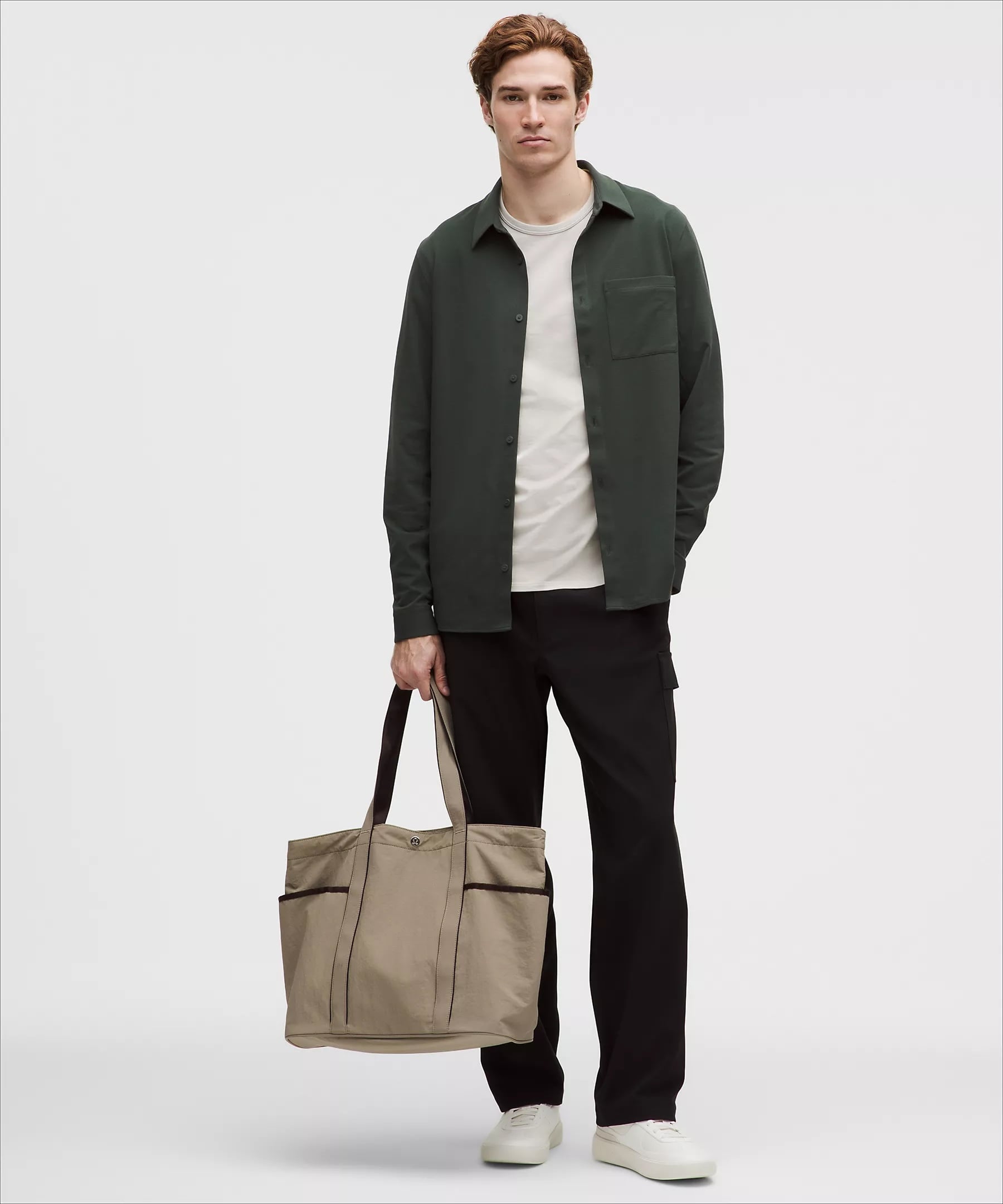 lululemon Commission Long-Sleeve Shirt in rainforest green