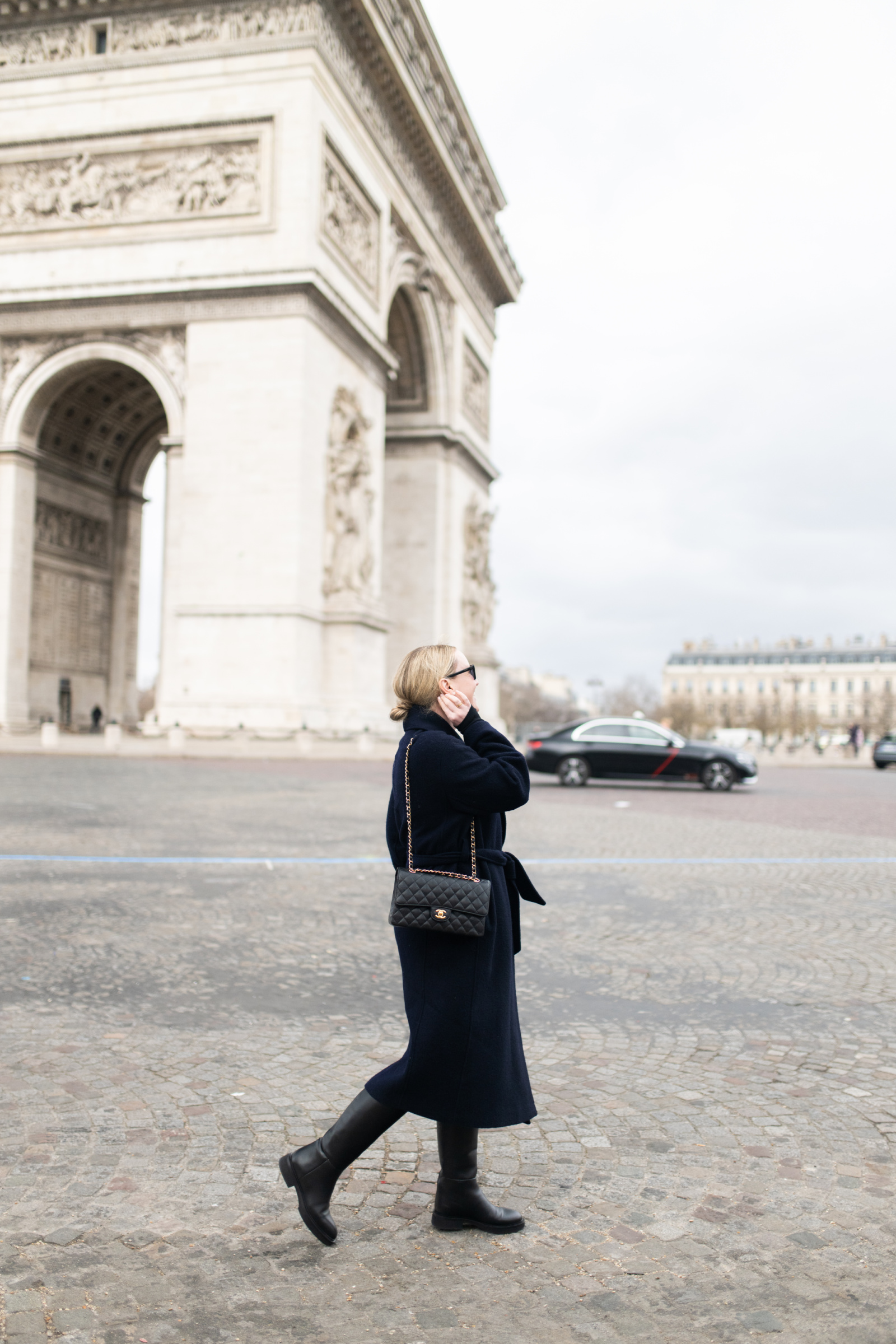 Meghan in Paris Winter Outfit Arc de Triomphe