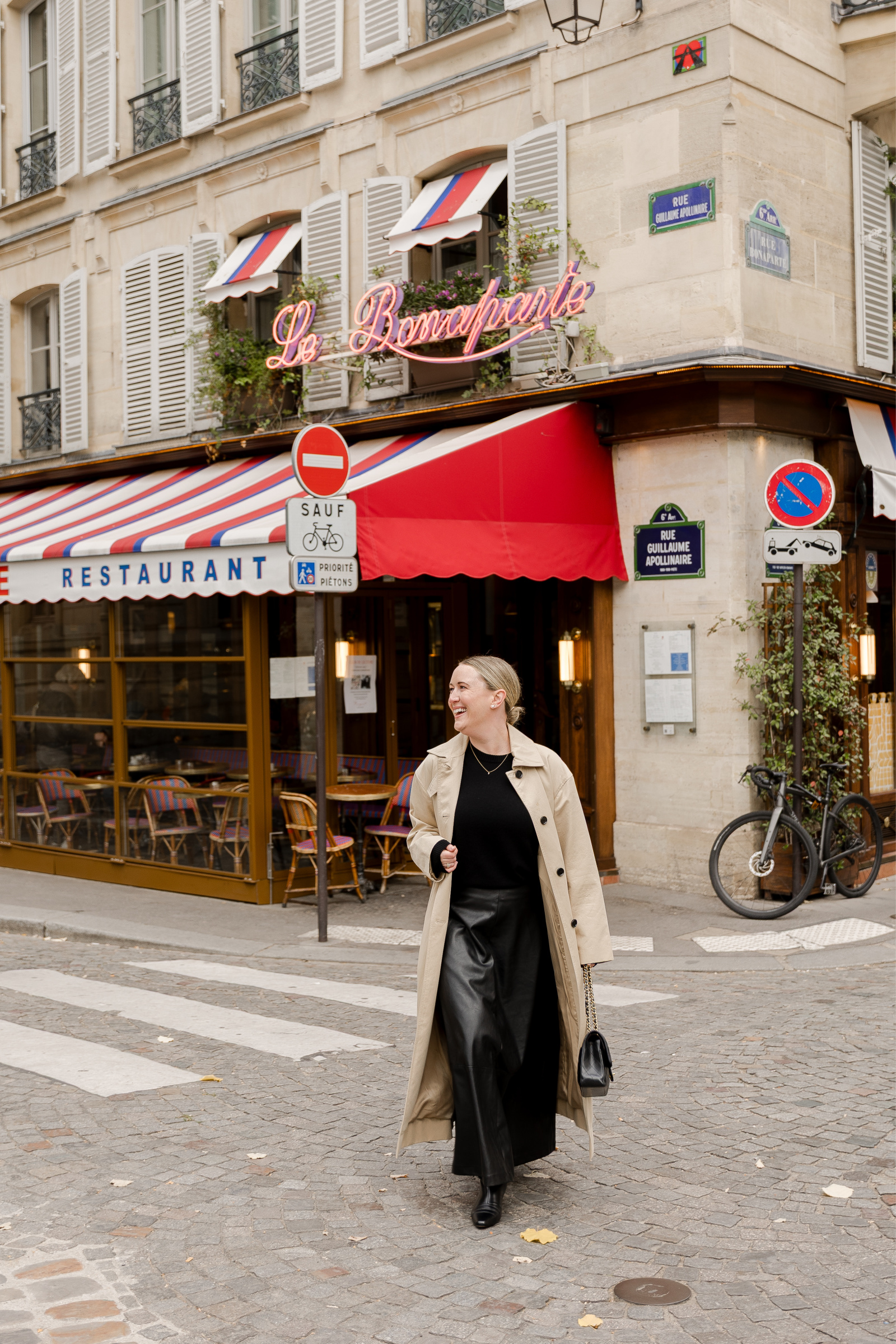Faux Leather Maxi Skirt + Trench