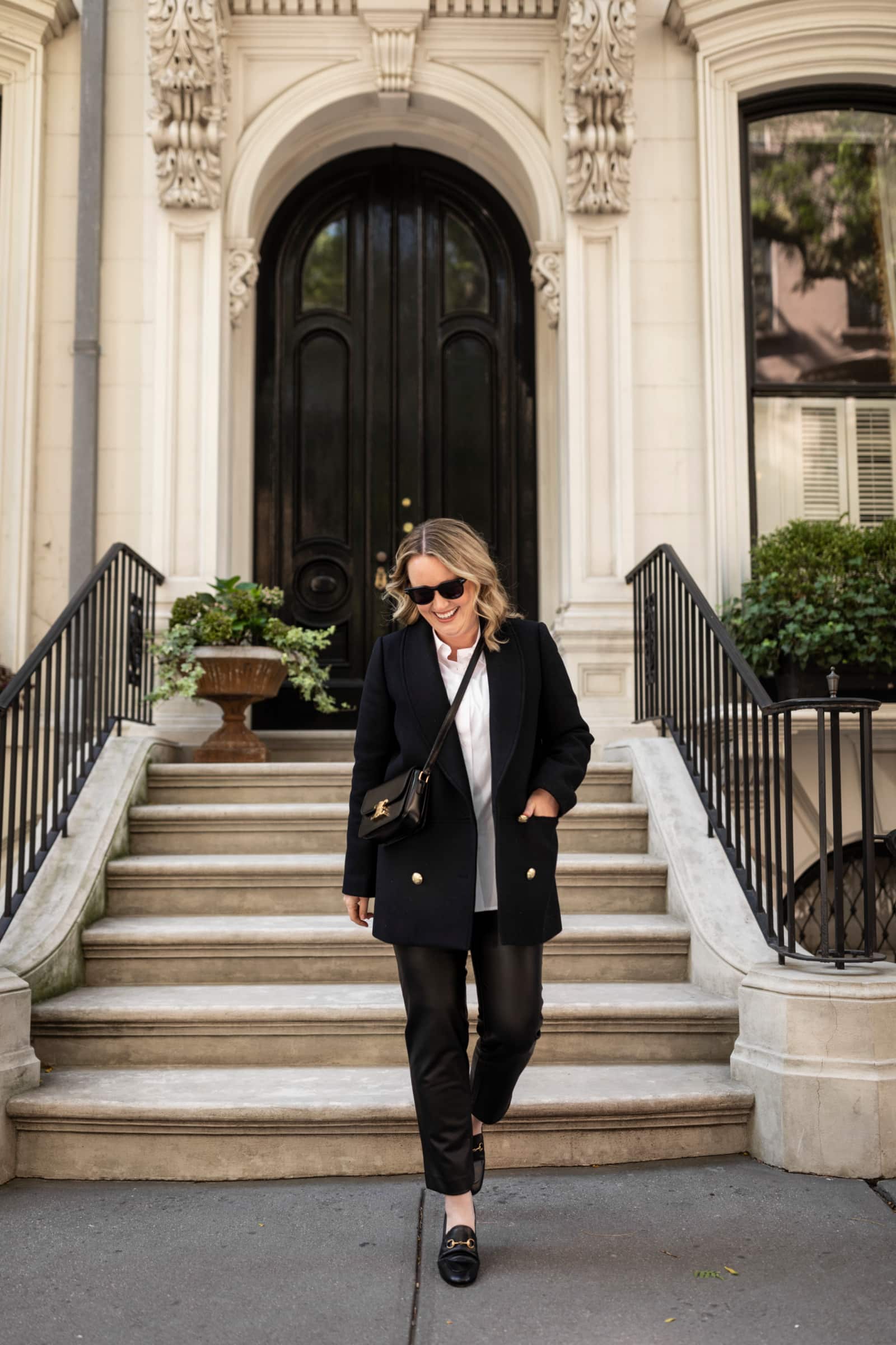  Wit Whimsy Blogger Meghan Donovan shares Winter Outfit Ideas - woman wearing the Sezane James Coat